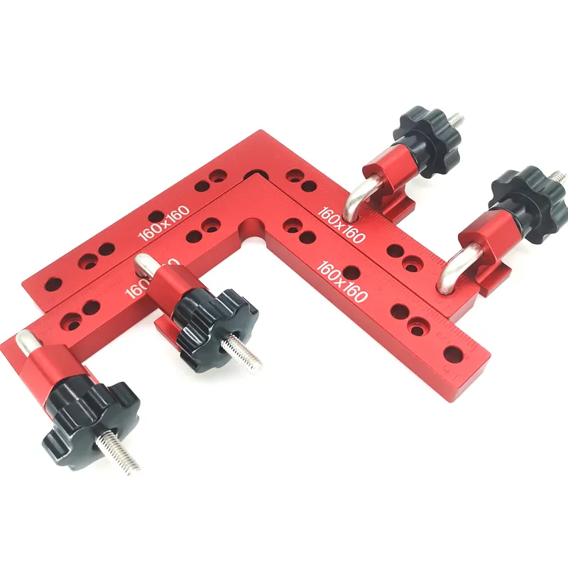 90 Degrees L-Shaped Auxiliary Fixture Woodworking Aluminum Square Right Angle Clamping Positioning Panel Fixing Clips Tools