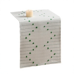 Juego de Manteles Individuales y Caminos de Mesa Personalizables de Poliéster Tejido con Estampado Rústico y Encaje de Ganchillo Estilo Rústico para Hogar y Hotel - Product Image 4