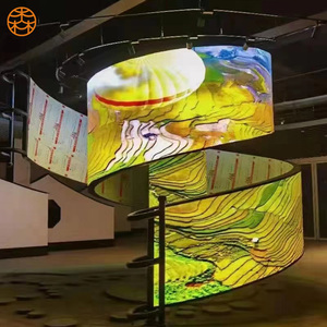 Hot Selling Customized P4 Indoor OutdoorFlexible LED Video <b>Wall</b> <b>Display</b> Screen Special Shape Soft Module P4 Circle Led Screen P4 - Product Image 6