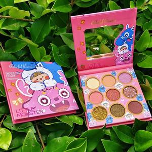 OEM Mini 9 Couleurs <span class=keywords><strong>Petit</strong></span> Monstre Fard à Paupières Apprêt Étanche Cosmétique Beauté Maquillaje Por Mayor Set Palette Vente en Gros pour Enfants - Product Image 4