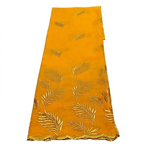 Tela de voile de algodón peinado de alta calidad, transpirable, bordada, tradicional, multicolor, túnica sudanesa para mujer, lafaya. - Product Image 6