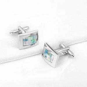 Marlary Custom nuovo alla moda elegante conchiglia gemelli da uomo madreperla conchiglia - Product Image 6