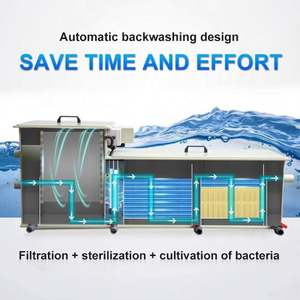Système de filtration pour bassin à carpes Koï, équipement de traitement de l'eau, pompe et filtre pour bassin à poissons avec lampe UV, système de filtration combiné à tambour pour bassin - Product Image 6