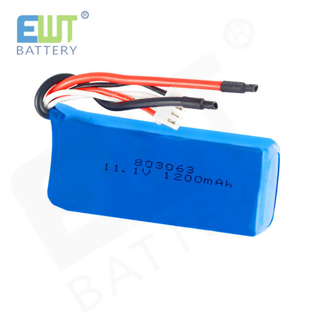 Soft Package Super Light Weight RC Toys Lipo Batteries 3S1P 11.1V 1200mAh 20C-50C OEM Battery Pack EWT Model 803063-3S1P 500