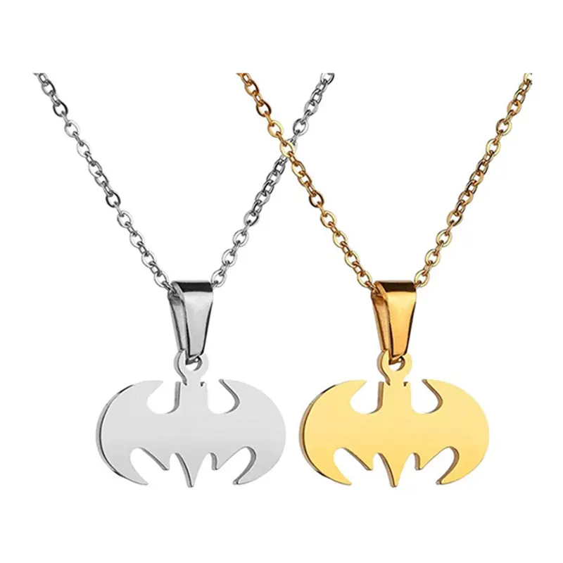 Dames Heren Lichtgewicht Chirurgische Rvs Bat Man Ketting Charm Batman Insect Ketting