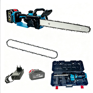 Mini Motosierra Eléctrica Recargable Inalámbrica con Mango Telescópico y Barra Guía de 12 Pulgadas, 600W/1800W para Trabajos en Madera - Product Image 1