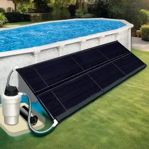 ألواح سخان بالطاقة الشمسية PE مقاس 700 × 76 سم لحمامات السباحة في الحدائق الخارجية مع وظيفة تنظيف فعالة فوق الأرض