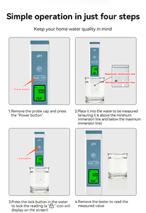 Stylo <span class=keywords><strong>pH</strong></span>-mètre numérique portable 0,01 haute précision, testeur de qualité de l'eau pour aquarium, hydroponie, <span class=keywords><strong>piscine</strong></span>, stylo <span class=keywords><strong>pH</strong></span>-mètre numérique - Product Image 4