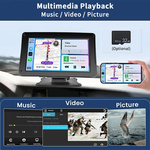 7 inch màn hình cảm ứng xách tay không dây Carplay Android tự động thông minh stereo <span class=keywords><strong>GPS</strong></span> BT FM màn hình - Product Image 4