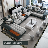 Sofá Moderno de Lujo a Precio Económico, con Cojines de Plumón, Muebles para el Hogar, Sala de Estar, Marco de Madera Gris, Sofá Seccional en Forma de L de 5 Plazas y Conjunto de Sillones Reclinables