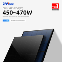 DAH DHN-54R20 solaires/DG(BB) Module PV double verre 182mm 450w 460w 470w Panneaux solaires photovoltaïques noirs