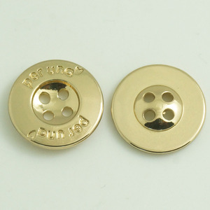 Tùy Chỉnh 4-Lỗ Vàng Nút 10Mm-15Mm Kích Thước Chất Lượng Cao Hợp Kim Kỹ Thuật Bao Phủ Cho Hàng May Mặc Cho Áo Sơ Mi Áo Khoác Áo Khoác Túi Giày - Product Image 2