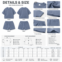 Ensemble 2 pièces d'été pour enfants : T-shirt oversize en coton à épaules tombantes et short – Vêtements pour bébés et jeunes enfants