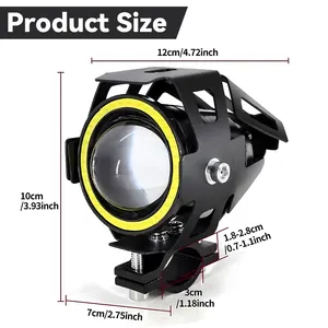 JHS Led Moto Spots Led Phare Led U7 Mini Lumière de Conduite Lumineux Avec Angle Yeux Projecteur Antibrouillard pour Moto - Product Image 6