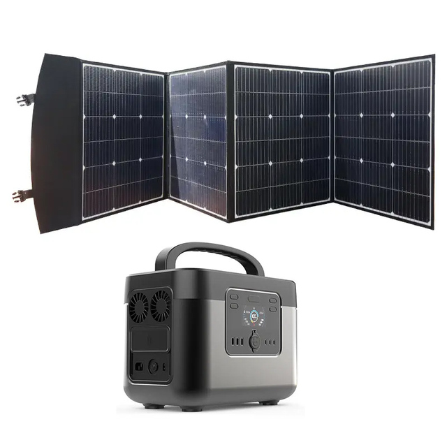 Outdoor 1200W Supply Source Emergency Energy Generator Battery Portable Power Station With Solar Panel