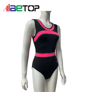 Оптовая продажа, латексный купальник для художественной гимнастики, купальник из черного спандекса - Product Image 6