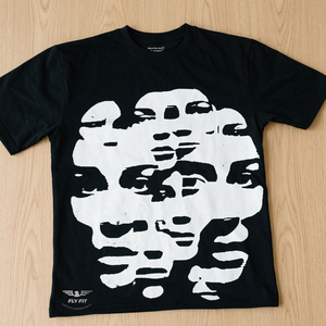 เสื้อยืดแขนสั้นสีขาวสำหรับผู้ชาย PeY-Cit ลายพิมพ์นามธรรมสีดำ ทรงโอเวอร์ไซส์ คอกลม ผ้าเจอร์ซีย์คอตตอน 100% เป็นมิตรกับสิ่งแวดล้อม - Product Image 2