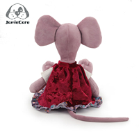 Vente en gros de peluches de souris mignonnes de dessin animé, 20 cm, rose, cadeau d'anniversaire pour enfants, unisexe