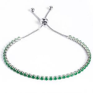 Diamond <b>Bracelet</b> 3mm Round Brilliant Cut <b>Adjustable</b> Size Unisex Everyday Wear - Product Image 3