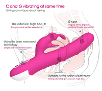Vibrateur multi-vitesses rechargeable pour femme, vibrateur lapin, jouet sexuel pour le plaisir sexuel, fonction rotative, silicone de qualité alimentaire extra doux