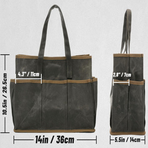 Bolsa de Herramientas Portátil con 11 Bolsillos Exteriores y Asa Reforzada para Organizar Herramientas de Jardinería, Electricista y Bricolaje - Product Image 2