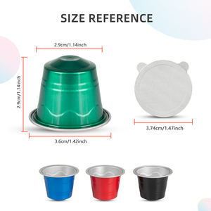 1 Juego de cápsulas de café Espresso compatibles con <span class=keywords><strong>Nespresso</strong></span>, línea Original, taza de filtro de café con Kit de tapas de sellado de aluminio - Product Image 3