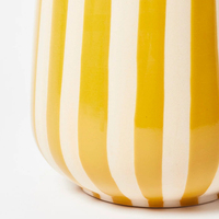 Vase en porcelaine rayé de style nordique moderne, fait main, écologique, pour la décoration de la maison, présentoir pour plantes artificielles, 4-8 pouces