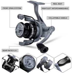Ensemble canne à pêche télescopique portable mini longue portée pour gaucher avec moulinet spinning et accessoires pour la pêche en mer - Product Image 4