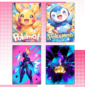 YQ Collectibles Anime Japonais Pokémones – <span class=keywords><strong>Carte</strong></span> Fan Art Surprise en Papier Photo de Haute Qualité, Effet Déchiré, Sachet Mystère - Product Image 3