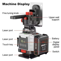 Nouveau Niveau Laser Vert Numérique 16 Lignes Autonivelant 4D, Direct Usine OEM