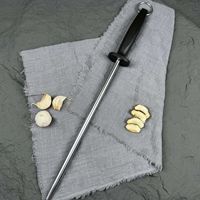 Kitcheer Tige d'affûtage manuelle diamantée multi-grains de 12 pouces à finition miroir, durable et écologique pour la cuisine domestique