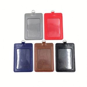 Porta Tarjetas de Identificación Vertical de Cuero PU Multicolor para Estudiantes y Empleados - Product Image 2