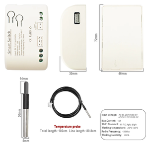 Module d'interrupteur sans fil Wifi Tuya Smart Remote Control 1CH DC 7-32V Récepteur RF 10A Relais Wifi avec capteur de température - Product Image 3