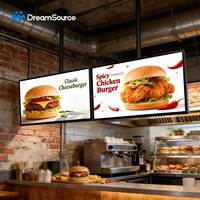 Menú Digital Profesional para Restaurantes, Pantalla LCD Publicitaria con Soporte de Pie, Pantalla Antideslumbrante, CMS Integrado, Control Remoto