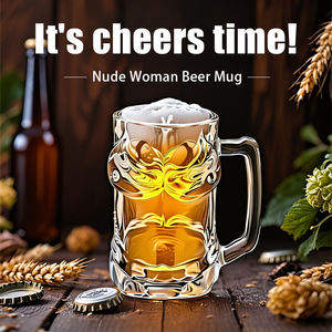 300 мл сексуальное в форме тела пивная стеклянная кружка - Product Image 6