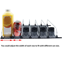 Poussoir de rayon à ressort double pour boissons gazeuses, distributeur automatique de boissons, organisateur de bouteilles pour réfrigérateur