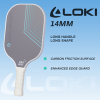 Ensemble de raquettes de pickleball personnalisables avec motif bleu dégradé Loki approuvé par l'USAPA avec 4 raquettes de pickleball en fibre de carbone