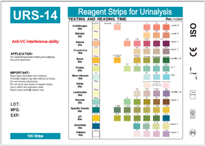 URS-14 nước tiểu kiểm tra Dải nước tiểu kiểm tra 14 Thông số nước tiểu phân tích dải - Product Image 5