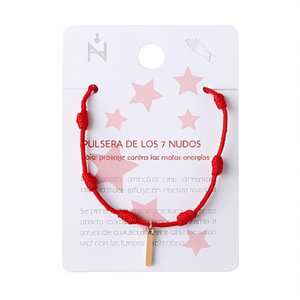 Angelina Seven Knot <b>Bracelet</b> <b>Red</b> String Charm Protection For Women Girls - Product Image 1