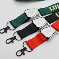Lanière de téléphone personnalisée en gros pour employés de l'aviation, avec boucle de ceinture en métal détachable pour badge d'identification