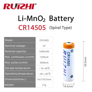 חם צילינדרי מכירה חם 1400mah 3v <span class=keywords><strong>limno2</strong></span> cr14505 סוללות ליתיום למעקב gps - Product Image 4