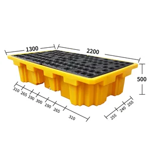 Rotomolding Verwijderbare Polyethyleen Enkele Dubbele Bunder Secundaire Insluiting Plastic 1300l Ibc Morsen Pallet Voor Ibc Tank