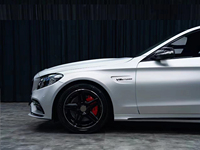 Pour Mercedes Benz AMG 2015-2018 capot avant pare-chocs capot moteur en Fiber de carbone avec évents en verre pièces de carrosserie automobiles utilisées