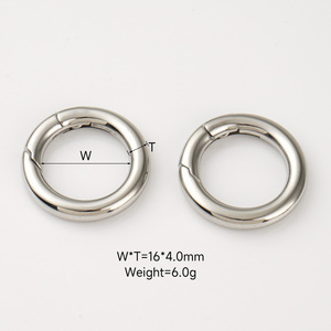 Nhỏ Mùa Xuân O Nhẫn Vòng Carabiner Snap Clip 11Mm Thép Không Gỉ Mùa Xuân Vòng Keychain Cho Móc Chìa Khóa, Túi Xách, Ví, Túi Xách - Product Image 6