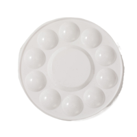 Palette de couleurs de peinture professionnelle, 10 grilles circulaires, palette de couleurs en plastique écologique pour artistes et peintres