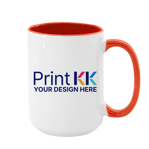 Image personnalisée Grande tasse en grès coloré de 15oz avec design moderne lavable au lave-vaisselle et au micro-ondes Fabriquée aux États-Unis pour les cadeaux promotionnels professionnels - Product Image 2