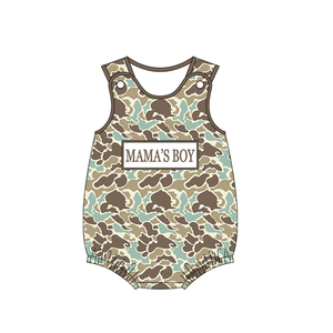 SR3905 Conjunto de Ropa para Bebé Niña, Mono sin Mangas con Estampado de Camuflaje Oliva y Texto 'Mama's Girl', Venta al por Mayor - Product Image 4