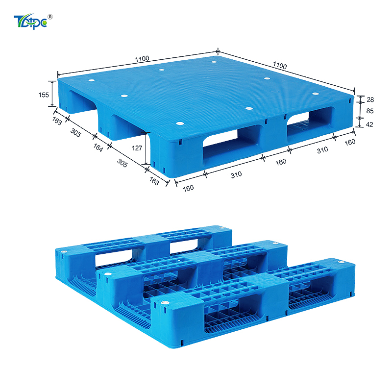 Flat HDPE Plastic Pallets 4 Way
