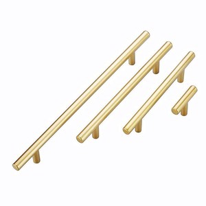 Yb Aluminum Alloy Cabinet Handle Bar Gold Black Minimalist Design For <b>Wardrobe</b> Shoe Cabinet Door Hardware - Product Image 5