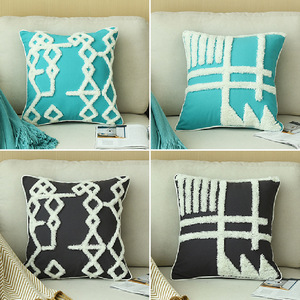 Innermor News vente chaude noir et blanc Boho taie d'oreiller décorative couverture bohème tufté tissé jeter taie d'oreiller - Product Image 3